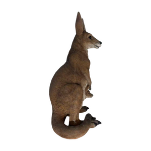 English Elm 22''Mother Kangaroo Joey Resin Garden Statue Hand-Painted Wildlife Sculpture Outdoor Decor W5709P536522