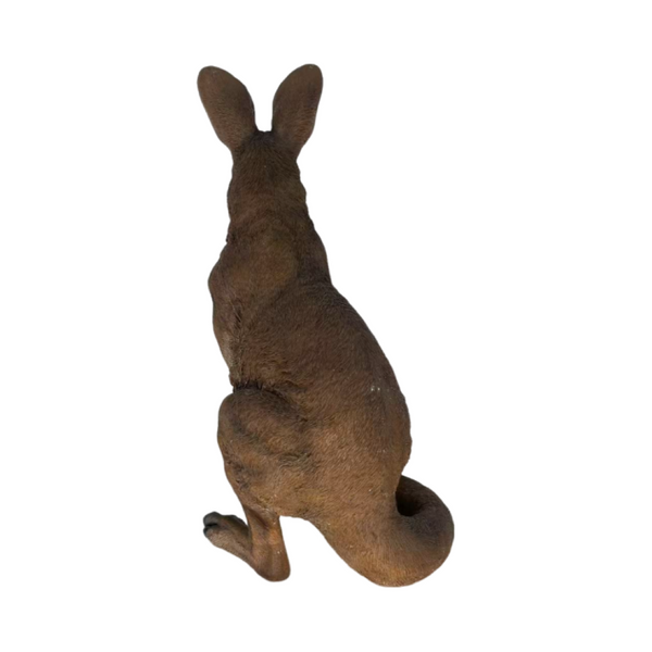 English Elm 22''Mother Kangaroo Joey Resin Garden Statue Hand-Painted Wildlife Sculpture Outdoor Decor W5709P536522