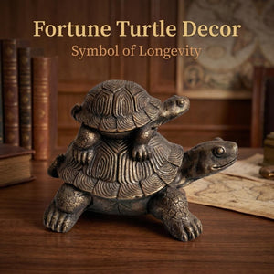 English Elm 19 Inch Antique Bronze Stacked Tortoise Resin Sculpture Rustic Farmhouse Indoor Outdoor Decor W5709P539710