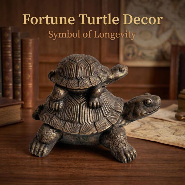 English Elm 19 Inch Antique Bronze Stacked Tortoise Resin Sculpture Rustic Farmhouse Indoor Outdoor Decor W5709P539710