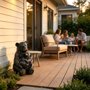 English Elm 19 Inch Mother Bear Cast Resin Garden Sculpture Lifelike Wildlife Yard Decor W5709P565659