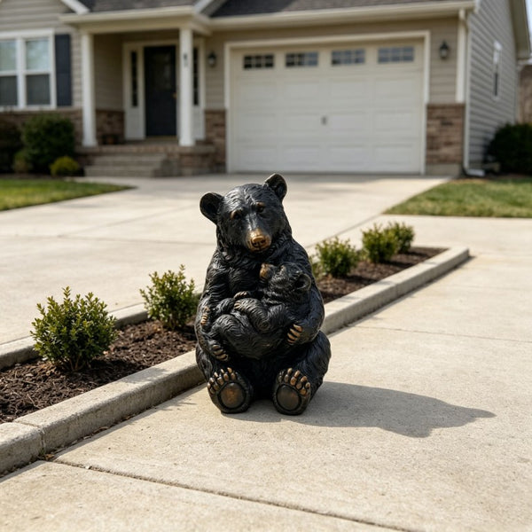 English Elm 19 Inch Mother Bear Cast Resin Garden Sculpture Lifelike Wildlife Yard Decor W5709P565659