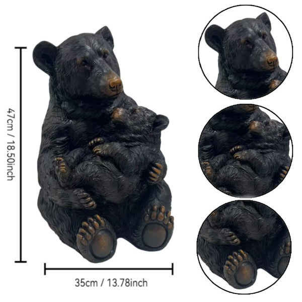 English Elm 19 Inch Mother Bear Cast Resin Garden Sculpture Lifelike Wildlife Yard Decor W5709P565659