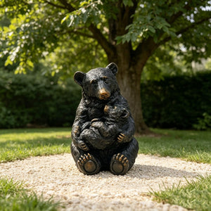 English Elm 19 Inch Mother Bear Cast Resin Garden Sculpture Lifelike Wildlife Yard Decor W5709P565659