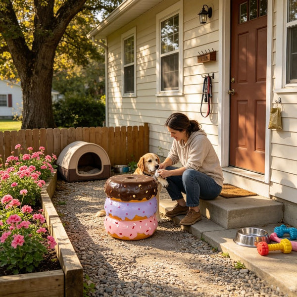 English Elm 14 Inch Stacked Donut Figurine Stool Novelty Sculpted Seat for Patio or Kids Room W5709P565684