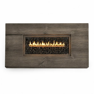 English Elm 50 Inch Rectangular Concrete Propane Fire Pit Table with Wood Grain Finish 50000 BTU W5727P552280