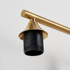 English Elm 5-Light Brushed Nickel Vanity Wall Fixture Clear Cylinder Shades for Modern Bath Gold W5735P539030