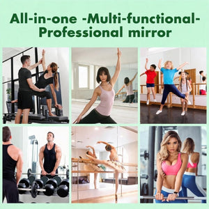 English Elm Home Gym Frameless Tempered Glass Wall Mirror Set for Yoga Fitness Dance Studios W5765P515798