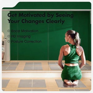 English Elm Home Gym Frameless Tempered Glass Wall Mirror Set for Yoga Fitness Dance Studios W5765P515798
