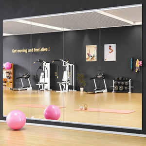 English Elm Home Gym Frameless Tempered Glass Full Body Mirror Set for Dance Studio Fitness W5765P515801