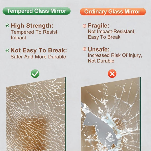 English Elm Home Gym Frameless Tempered Glass Full Body Mirror Set for Dance Studio Fitness W5765P515801
