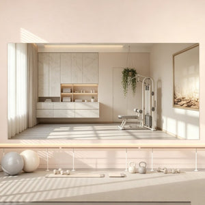 English Elm Home Gym Frameless Full Length Wall Mirror Tempered Glass for Yoga and Dance Studio W5765P515803