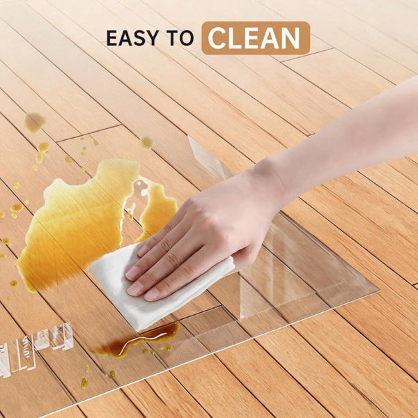 English Elm Tempered Glass Chair Mat Beveled Polished Edge Clear Floor Protector for Home Office W5765P515804
