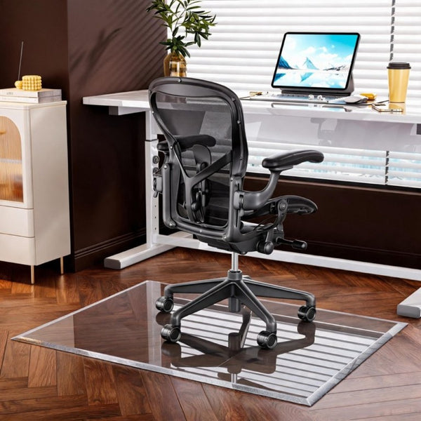 English Elm 48X36 Tempered Glass Chair Mat 5Mm Thick Clear Floor Protector for Home Office W5765P515805