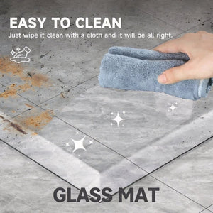 English Elm Tempered Glass Chair Mat with Polished Beveled Edge for Carpet or Hard Floors W5765P515806