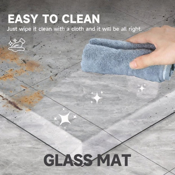 English Elm Tempered Glass Chair Mat with Polished Beveled Edge for Carpet or Hard Floors W5765P515806