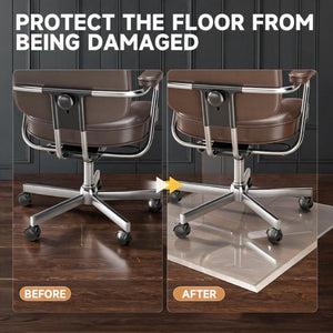 English Elm Tempered Glass Chair Mat with Polished Beveled Edge for Carpet or Hard Floors W5765P515806