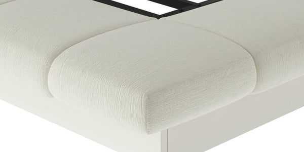 English Elm Queen Upholstered Platform Bed Square Tufted Polyester Surround No Box Spring Needed W5767P510237