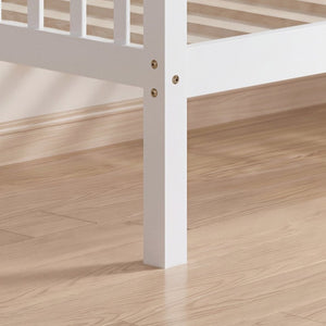 English Elm Twin Solid Pine Daybed with Three Sided Vertical Guardrails for Safe Restful Sleep W5767P515220