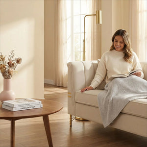 English Elm Fx-p82b-be Velvet Channel Tufted 3 Seater Sofa with Chesterfield Inspired Plush Cushioning Beige W576P452399