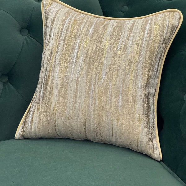 English Elm Fx-P31-Rg Emerald Velvet Chesterfield Sofa Tufted 3-Seater with Brass Accent Legs W576P531288