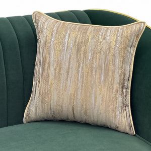 English Elm Fx-P87-Rg Emerald Velvet 3 Seat Sofa Channel Tufted Back Gold Legs Pocket Spring W576P534667