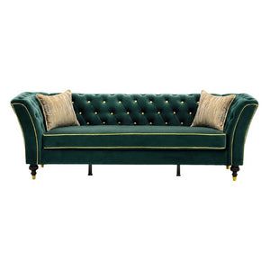 English Elm Fx-P32-Rg Tufted 3 Seater Sofa with Raised Legs for Compact Apartment Living Rooms W576P543609