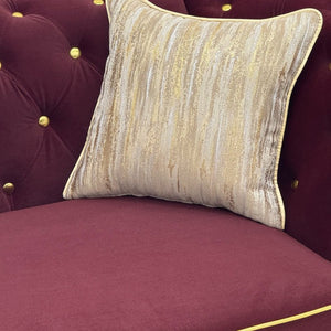 English Elm Fx-P32-Wr Chesterfield Sofa Tufted Three Seat Rolled Arm Upholstered Living Room Couch W576P543613