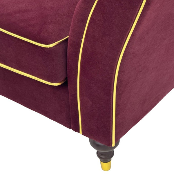 English Elm Fx-P32-Wr Chesterfield Sofa Tufted Three Seat Rolled Arm Upholstered Living Room Couch W576P543613