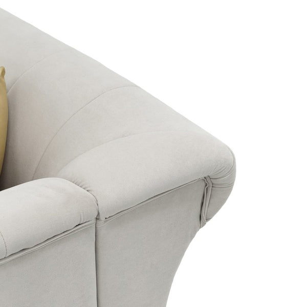 English Elm Fx-P33-Cw Velvet Channel Tufted Sofa with Rolled Arms and Gold Accent Rubberwood Legs W576P544231