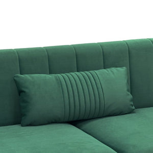 English Elm Fx-P11-Rb-2Pc Velvet Two Piece Sofa Set with Gold Legs Modern Living Room Seating Green W576S00274