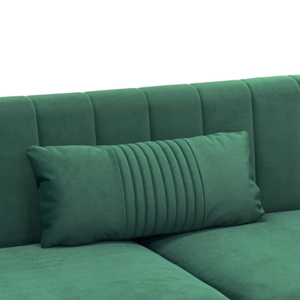 English Elm Fx-P11-Rb-2Pc Velvet Two Piece Sofa Set with Gold Legs Modern Living Room Seating Green W576S00274