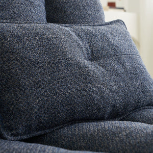 English Elm 52.36 Inch Modular Linen Cloud Loveseat with Steel Base for Modern Living Rooms Blue W579P537791