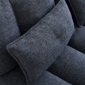 English Elm 52.36 Inch Modular Linen Cloud Loveseat with Steel Base for Modern Living Rooms Blue W579P537791