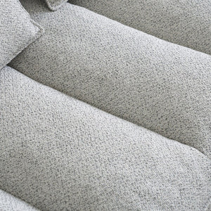 English Elm 52.36 Inch Modular Linen Cloud Loveseat with Steel Base for Modern Living Rooms Light Grey W579P537793
