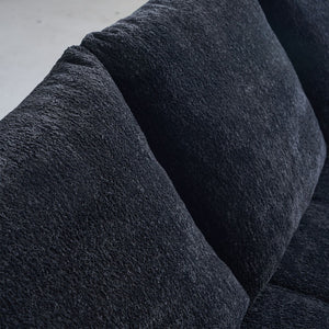 English Elm Modern Chenille L-shaped Sectional with Built-in Charging Pad and Reversible Chaise W579S00060