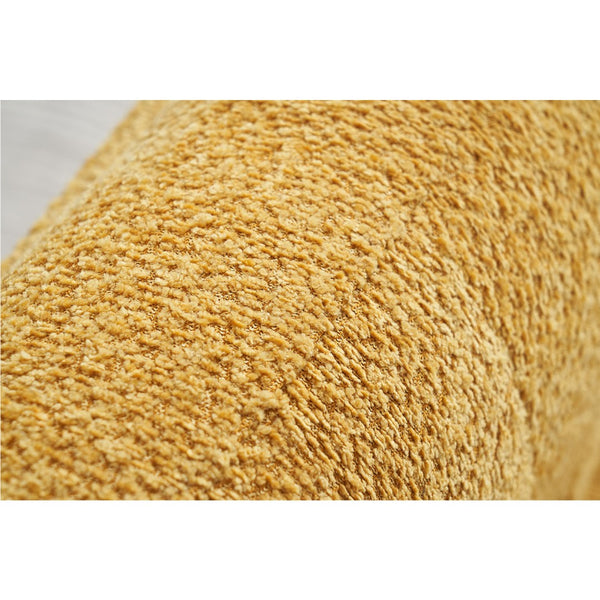 English Elm 88.98'' Chenille Upholstered Modern Sofa Chrome Arched Arms Living Room Seating Yellow W579S00064