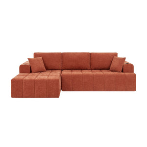 English Elm 108 Inch Cloud Sectional Sofa Plush Chenille Upholstered L Shape Couch with Chaise W5802S00008