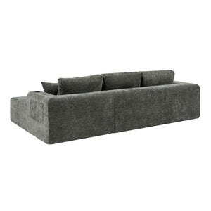 English Elm 108 Inch Cloud Sectional Sofa Chenille Modular L Shape with Chaise and Cup Holders W5802S00011