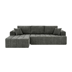 English Elm 108 Inch Cloud Sectional Sofa Chenille Upholstered L Shape Couch with Reversible Chaise W5802S00012