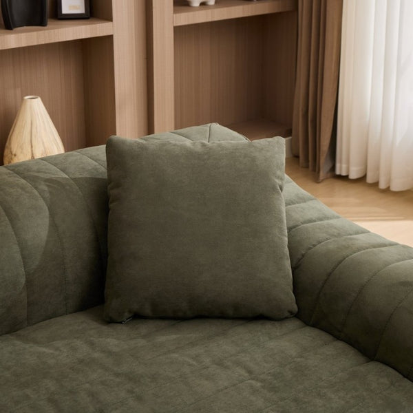 English Elm Oversized Faux Leather Loveseat Deep Seat Two Person Sofa for Apartments and Small Spaces Green W5808P516669