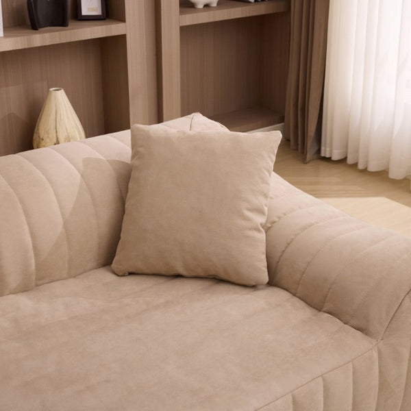 English Elm Oversized Faux Leather Loveseat Deep Seat Two Person Sofa for Apartments and Small Spaces Camel W5808P516671