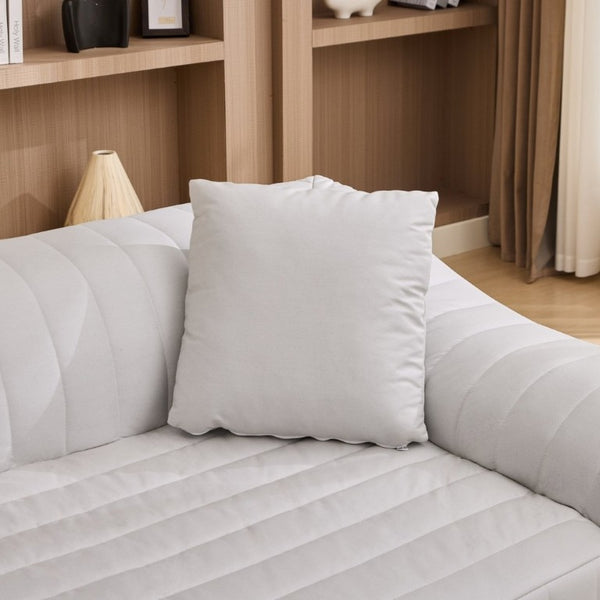 English Elm Oversized Faux Leather Loveseat Deep Seat Two Person Sofa for Apartments and Small Spaces White W5808P516672