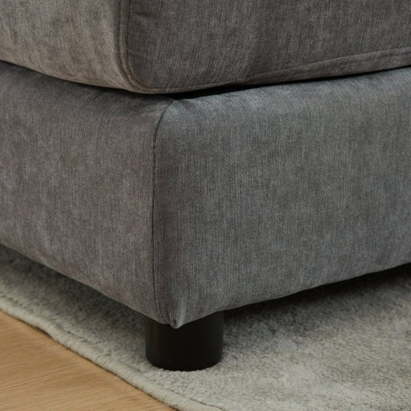 English Elm Modular U Shaped Chenille Sectional with Storage Console Cupholders and USB Charging Grey W5808S00006
