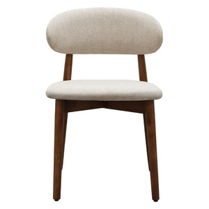 English Elm Warm Grey Flannel Armless Dining Chairs Set of 4 with Solid Oak Legs for Modern Kitchens W5815P476394