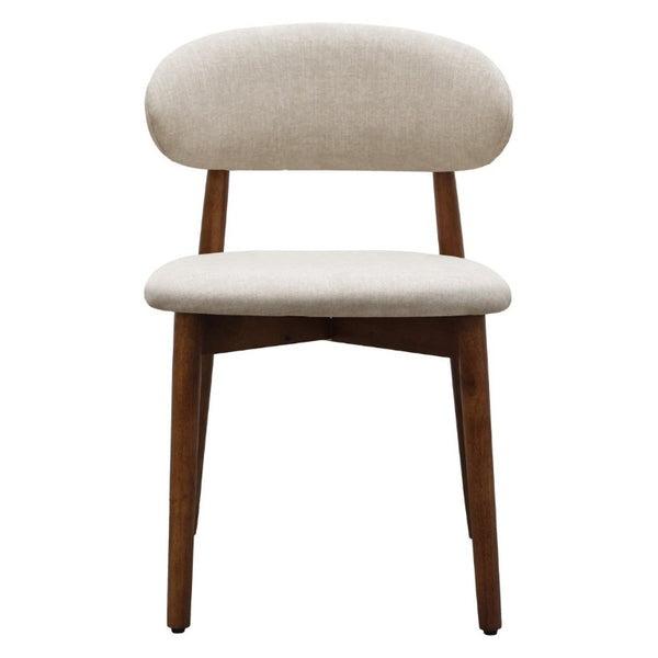 English Elm Warm Grey Flannel Armless Dining Chairs Set of 4 with Solid Oak Legs for Modern Kitchens W5815P476394