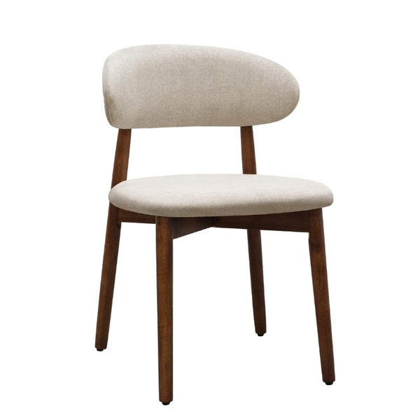 English Elm Warm Grey Flannel Armless Dining Chairs Set of 4 with Solid Oak Legs for Modern Kitchens W5815P476394