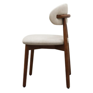 English Elm Warm Grey Flannel Armless Dining Chairs Set of 4 with Solid Oak Legs for Modern Kitchens W5815P476394