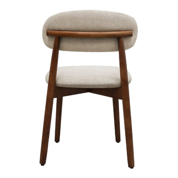 English Elm Warm Grey Flannel Armless Dining Chairs Set of 4 with Solid Oak Legs for Modern Kitchens W5815P476394