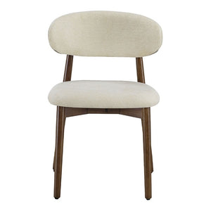 English Elm Set of 4 Solid Wood Farmhouse Dining Chairs Upholstered Cushion Ergonomic Back Beige W5815P507379